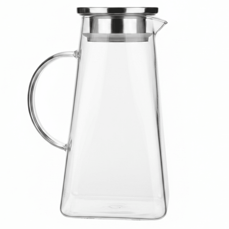 Deli Luxury Glass Water Jug with Polished Silver Lid – Large Capacity Beverage Server (2 L) - Al Kabayel Discount CentreDeli Luxury Glass Water Jug with Polished Silver Lid – Large Capacity Beverage Server (2 L)JugsDELIAl Kabayel Discount Centre