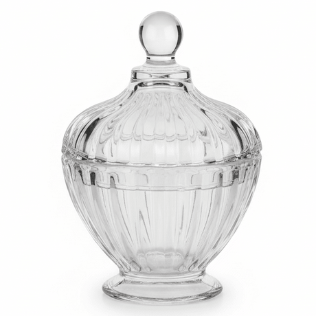 Deli Medium Glass Sugar Bowl with Lid Practical Kitchen Storage for Sugar and Condiments 12 x 12 cm - Al Kabayel Discount CentreDeli Medium Glass Sugar Bowl with Lid Practical Kitchen Storage for Sugar and Condiments 12 x 12 cmJars & Food SaversDELIAl Kabayel Discount Centre