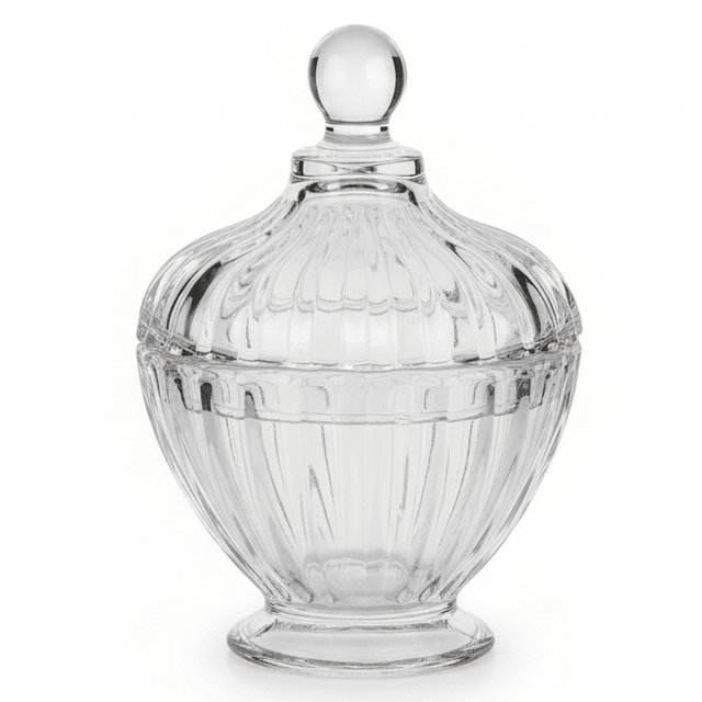 Deli Medium Glass Sugar Bowl with Lid Practical Kitchen Storage for Sugar and Condiments 12 x 12 cm - Al Kabayel Discount CentreDeli Medium Glass Sugar Bowl with Lid Practical Kitchen Storage for Sugar and Condiments 12 x 12 cmJars & Food SaversDELIAl Kabayel Discount Centre