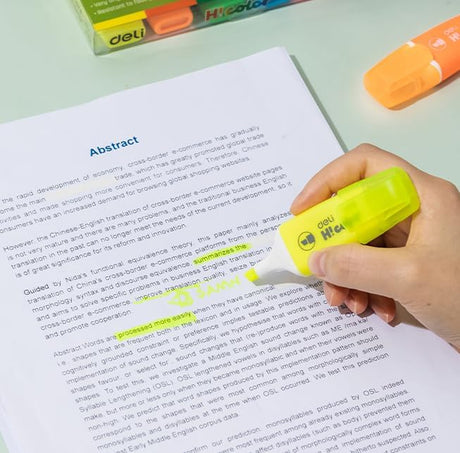 Deli Mini Highlighters Chisel Tip 1 - 5MM - Pack of 6 - Al Kabayel Discount CentreDeli Mini Highlighters Chisel Tip 1 - 5MM - Pack of 6Pens, Pencils & MarkersDELIAl Kabayel Discount Centre