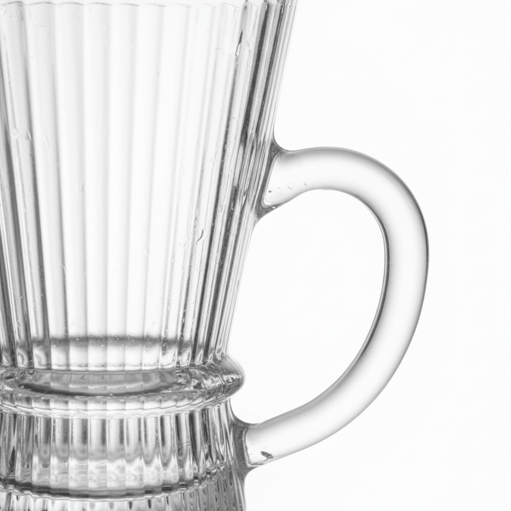 Deli Ribbed Glass Tea Mug with Handle - 140ml - Al Kabayel Discount CentreDeli Ribbed Glass Tea Mug with Handle - 140mlMugsDELIAl Kabayel Discount Centre