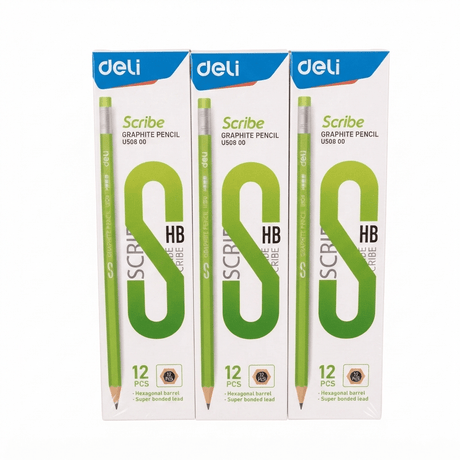 Deli Scribe HB Graphite Pencil – Set of 3 (Color May Vary) - Al Kabayel Discount CentreDeli Scribe HB Graphite Pencil – Set of 3 (Color May Vary)Pens, Pencils & MarkersDELIAl Kabayel Discount Centre
