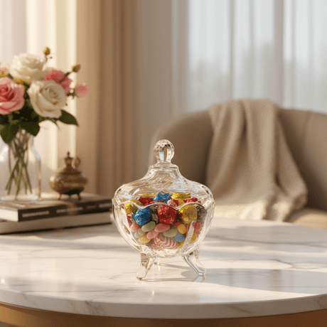 Deli Standard Glass Sugar Pot with Lid Classic Kitchen Sugar Storage Jar 10 x 10 cm - Al Kabayel Discount CentreDeli Standard Glass Sugar Pot with Lid Classic Kitchen Sugar Storage Jar 10 x 10 cmJars & Food SaversDELIAl Kabayel Discount Centre