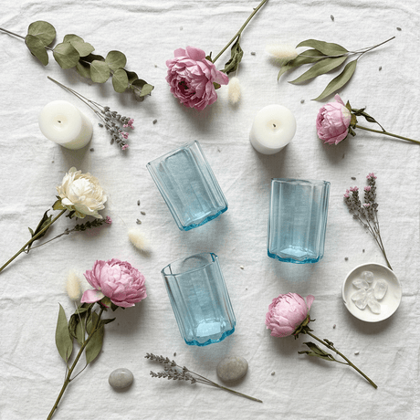 Deli Tinted Blue Water Glass | 250ml | Ribbed Fluted Tumbler - Al Kabayel Discount CentreDeli Tinted Blue Water Glass | 250ml | Ribbed Fluted TumblerTumblersDELIAl Kabayel Discount Centre