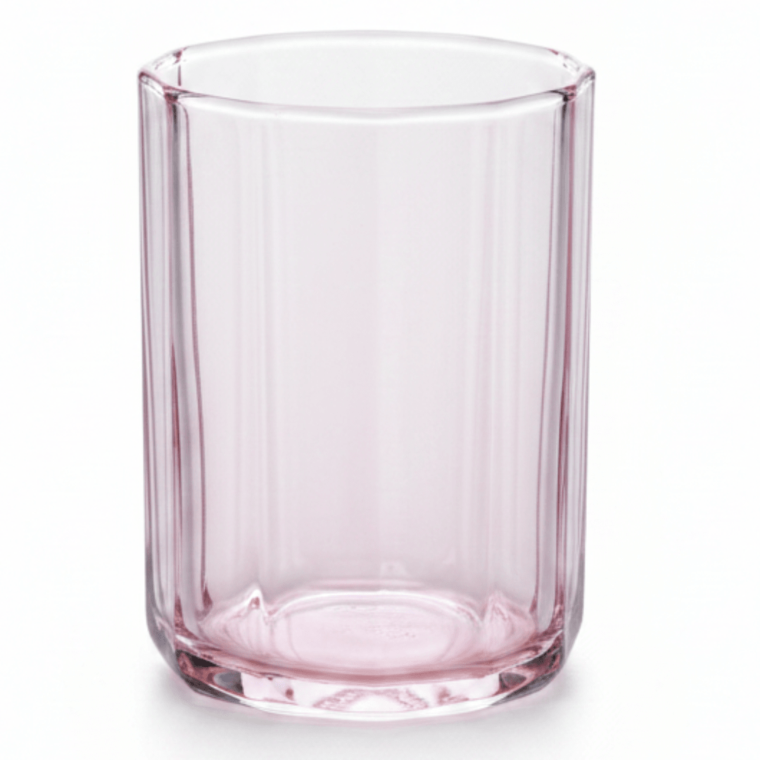 Deli Tinted Pink Water Glass 250ml — Faceted Ribbed Design - Al Kabayel Discount CentreDeli Tinted Pink Water Glass 250ml — Faceted Ribbed DesignTumblersDELIAl Kabayel Discount Centre