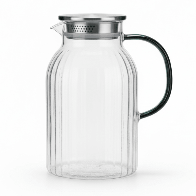 Delisoga 2.1L Extra - Large Capacity Clear Glass Jug with Sturdy Black Handle – Modern Water, Juice & Beverage Serving Pitcher - Al Kabayel Discount CentreDelisoga 2.1L Extra - Large Capacity Clear Glass Jug with Sturdy Black Handle – Modern Water, Juice & Beverage Serving PitcherJugsDELIAl Kabayel Discount Centre