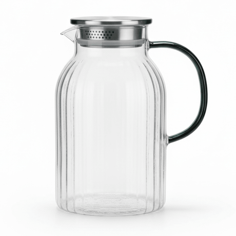 Delisoga 2.1L Extra - Large Capacity Clear Glass Jug with Sturdy Black Handle – Modern Water, Juice & Beverage Serving Pitcher - Al Kabayel Discount CentreDelisoga 2.1L Extra - Large Capacity Clear Glass Jug with Sturdy Black Handle – Modern Water, Juice & Beverage Serving PitcherJugsDELIAl Kabayel Discount Centre