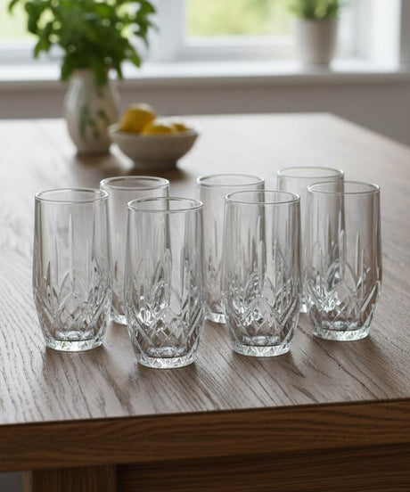 Delisoga 6pcs Glass Tumbler Set 450ml, Clear & Transparent - Al Kabayel Discount CentreDelisoga 6pcs Glass Tumbler Set 450ml, Clear & TransparentDrinkware SetsDELISOGAAl Kabayel Discount Centre