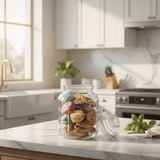 Delisoga Airtight Glass Storage Jar with Grid Emboss Design & Glass Lid — 2200ml - Al Kabayel Discount CentreDelisoga Airtight Glass Storage Jar with Grid Emboss Design & Glass Lid — 2200mlJars & Food SaversDELISOGAAl Kabayel Discount Centre