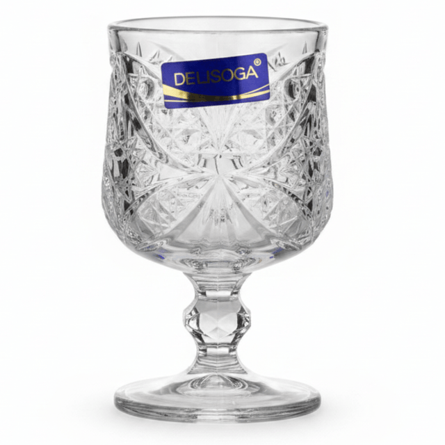 Delisoga Crystal Cut Glass Ice Cream Cup | Diamond Pattern Goblet | 150ml - Al Kabayel Discount CentreDelisoga Crystal Cut Glass Ice Cream Cup | Diamond Pattern Goblet | 150mlTumblersDELISOGAAl Kabayel Discount Centre