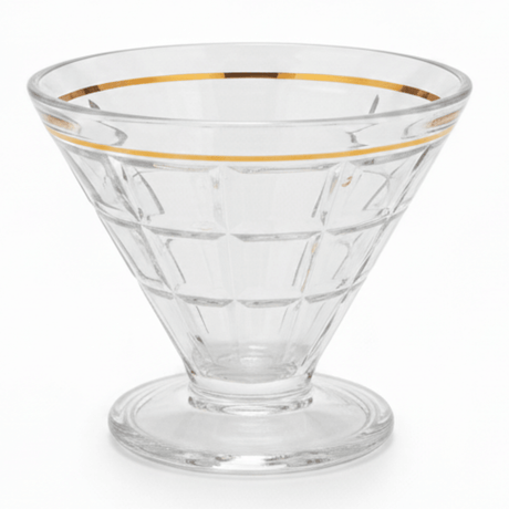 Delisoga Crystal Glass Ice Cream Cup 165ml – Diamond - Cut with Gold Rim - Al Kabayel Discount CentreDelisoga Crystal Glass Ice Cream Cup 165ml – Diamond - Cut with Gold RimTumblersDELISOGAAl Kabayel Discount Centre