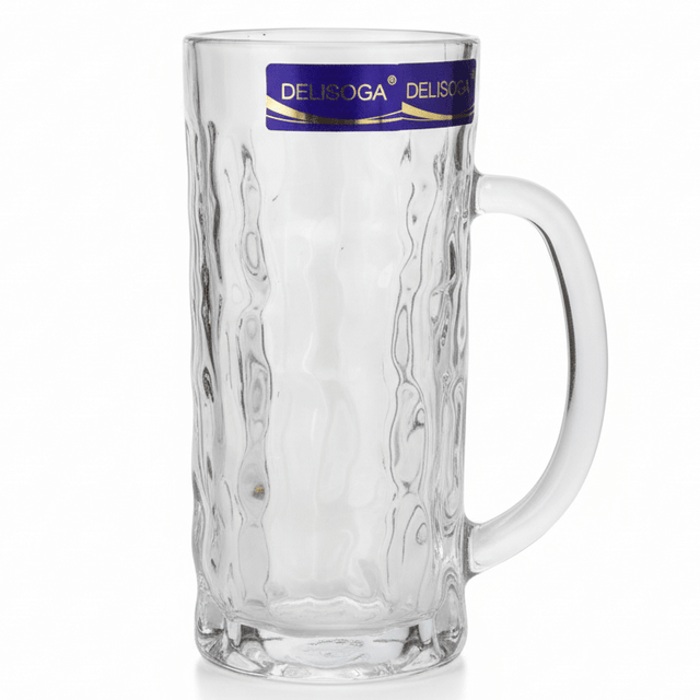 Delisoga Designer Elegant Glass Beer Mug Premium Quality Clear Glass for Serving Drinks – 450 ml - Al Kabayel Discount CentreDelisoga Designer Elegant Glass Beer Mug Premium Quality Clear Glass for Serving Drinks – 450 mlMugsDELISOGAAl Kabayel Discount Centre