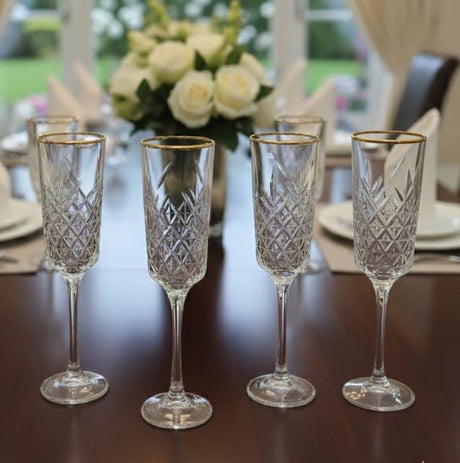 DELISOGA Elegant Stem Glass Set – 6 Pieces of 180ml Transparent Crystal - Style Glassware for Wine, Cocktails and Beverages - Al Kabayel Discount CentreDELISOGA Elegant Stem Glass Set – 6 Pieces of 180ml Transparent Crystal - Style Glassware for Wine, Cocktails and BeveragesDrinkware SetsDELISOGAAl Kabayel Discount Centre
