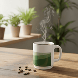 Delsaga White with Green Shade Design Melamine Coffee Mug 350 ml Stylish Mug for Coffee Tea and Drinks - Al Kabayel Discount CentreDelsaga White with Green Shade Design Melamine Coffee Mug 350 ml Stylish Mug for Coffee Tea and DrinksMugsDELSAGAAl Kabayel Discount Centre
