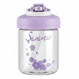 Delsoga Clear Glass Bottle with Straw & Purple Lid for Cold Drinks – 400 ml - Al Kabayel Discount CentreDelsoga Clear Glass Bottle with Straw & Purple Lid for Cold Drinks – 400 mlWater BottlesDELSOGAAl Kabayel Discount Centre
