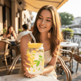 Delsoga Elegant Glass Cup with Straw & Yellow Cap for Juice & Smoothies – 540 ml - Al Kabayel Discount CentreDelsoga Elegant Glass Cup with Straw & Yellow Cap for Juice & Smoothies – 540 mlWater BottlesDELSOGAAl Kabayel Discount Centre