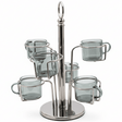 Deluxe Metal Frame Glass Cup Holder Set (6 Pieces) 30 cm Stylish Organizer for Tea & Coffee Cups - Al Kabayel Discount CentreDeluxe Metal Frame Glass Cup Holder Set (6 Pieces) 30 cm Stylish Organizer for Tea & Coffee CupsOrganizers & AccessoriesDELUXEAl Kabayel Discount Centre