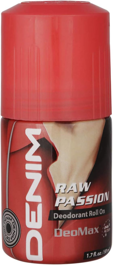 Denim DeoMax Deodorant Roll On For Men - RAW PASSION - 24 - Hr Freshness - Great Smell - Feel Confident - Bad Odour protection - Long Lasting - Anti - Biofilm - All Skin Types - 50ML - Al Kabayel Discount CentreDenim DeoMax Deodorant Roll On For Men - RAW PASSION - 24 - Hr Freshness - Great Smell - Feel Confident - Bad Odour protection - Long Lasting - Anti - Biofilm - All Skin Types - 50MLDeodorants & AntiperspirantsDENIMAl Kabayel Discount Centre