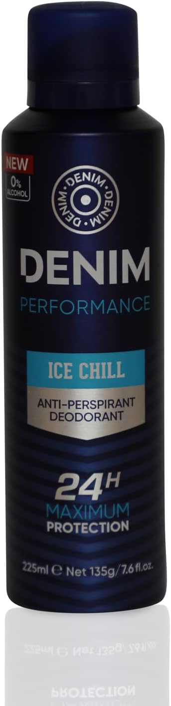 Denim Performance No Alcohol Long Lasting 24 Hour Fresh Anti - Persipirant with Fast Active ICE Chill Formula Body Deodorant Spray For Men - 225ML - Al Kabayel Discount CentreDenim Performance No Alcohol Long Lasting 24 Hour Fresh Anti - Persipirant with Fast Active ICE Chill Formula Body Deodorant Spray For Men - 225MLFragrancesDENIMAl Kabayel Discount Centre