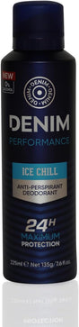 Denim Performance No Alcohol Long Lasting 24 Hour Fresh Anti - Persipirant with Fast Active ICE Chill Formula Body Deodorant Spray For Men - 225ML - Al Kabayel Discount CentreDenim Performance No Alcohol Long Lasting 24 Hour Fresh Anti - Persipirant with Fast Active ICE Chill Formula Body Deodorant Spray For Men - 225MLFragrancesDENIMAl Kabayel Discount Centre