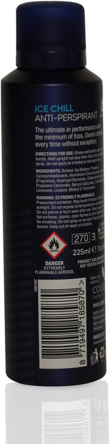 Denim Performance No Alcohol Long Lasting 24 Hour Fresh Anti - Persipirant with Fast Active ICE Chill Formula Body Deodorant Spray For Men - 225ML - Al Kabayel Discount CentreDenim Performance No Alcohol Long Lasting 24 Hour Fresh Anti - Persipirant with Fast Active ICE Chill Formula Body Deodorant Spray For Men - 225MLFragrancesDENIMAl Kabayel Discount Centre