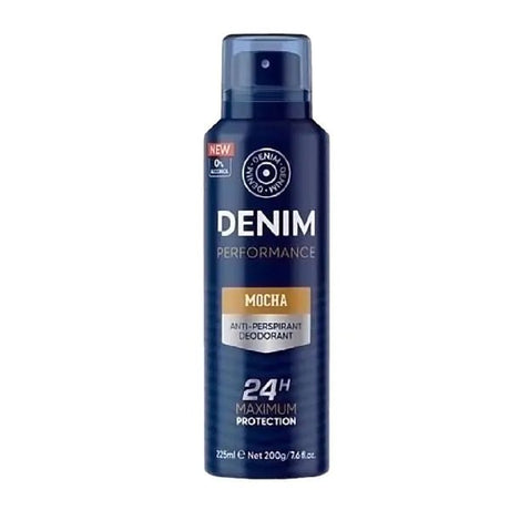Denim Performance No Alcohol Long Lasting 24 Hour Fresh Anti - Persipirant with Fast Active Mocha Formula Body Deodorant Spray For Men - 225ML - Al Kabayel Discount CentreDenim Performance No Alcohol Long Lasting 24 Hour Fresh Anti - Persipirant with Fast Active Mocha Formula Body Deodorant Spray For Men - 225MLFragrancesDENIMAl Kabayel Discount Centre