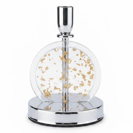 Designer Silver Metal & Plastic Decorative Candle Holder for Home Styling – 18cm - Al Kabayel Discount CentreDesigner Silver Metal & Plastic Decorative Candle Holder for Home Styling – 18cmHome Décor AccentsAKDCAl Kabayel Discount Centre