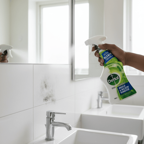 Dettol Anti - Bacterial Mould & Mildew Remover Spray - 500ml - Al Kabayel Discount CentreDettol Anti - Bacterial Mould & Mildew Remover Spray - 500mlHousehold CleaningDETTOLAl Kabayel Discount Centre