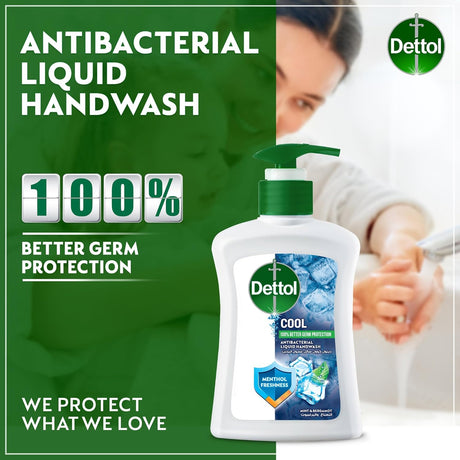 Dettol Cool Liquid Handwash Pump, Mint & Bergamot Scent, 200ml - Al Kabayel Discount CentreDettol Cool Liquid Handwash Pump, Mint & Bergamot Scent, 200mlHandwashDETTOLAl Kabayel Discount Centre