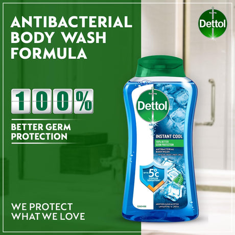 Dettol Cool Shower Gel & Body Wash, Menthol & Eucalyptus Scent, 500ml - Al Kabayel Discount CentreDettol Cool Shower Gel & Body Wash, Menthol & Eucalyptus Scent, 500mlBodywashDETTOLAl Kabayel Discount Centre