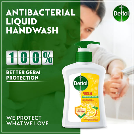 Dettol Fresh Liquid Handwash Pump, Citrus & Orange Blossom Scent, 200ml - Al Kabayel Discount CentreDettol Fresh Liquid Handwash Pump, Citrus & Orange Blossom Scent, 200mlHandwashDETTOLAl Kabayel Discount Centre