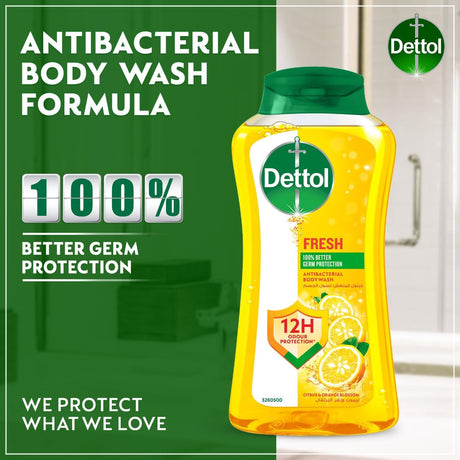Dettol Fresh Shower Gel & Body Wash, Citrus & Orange Blossom Scent, 500ml - Al Kabayel Discount CentreDettol Fresh Shower Gel & Body Wash, Citrus & Orange Blossom Scent, 500mlBodywashDETTOLAl Kabayel Discount Centre