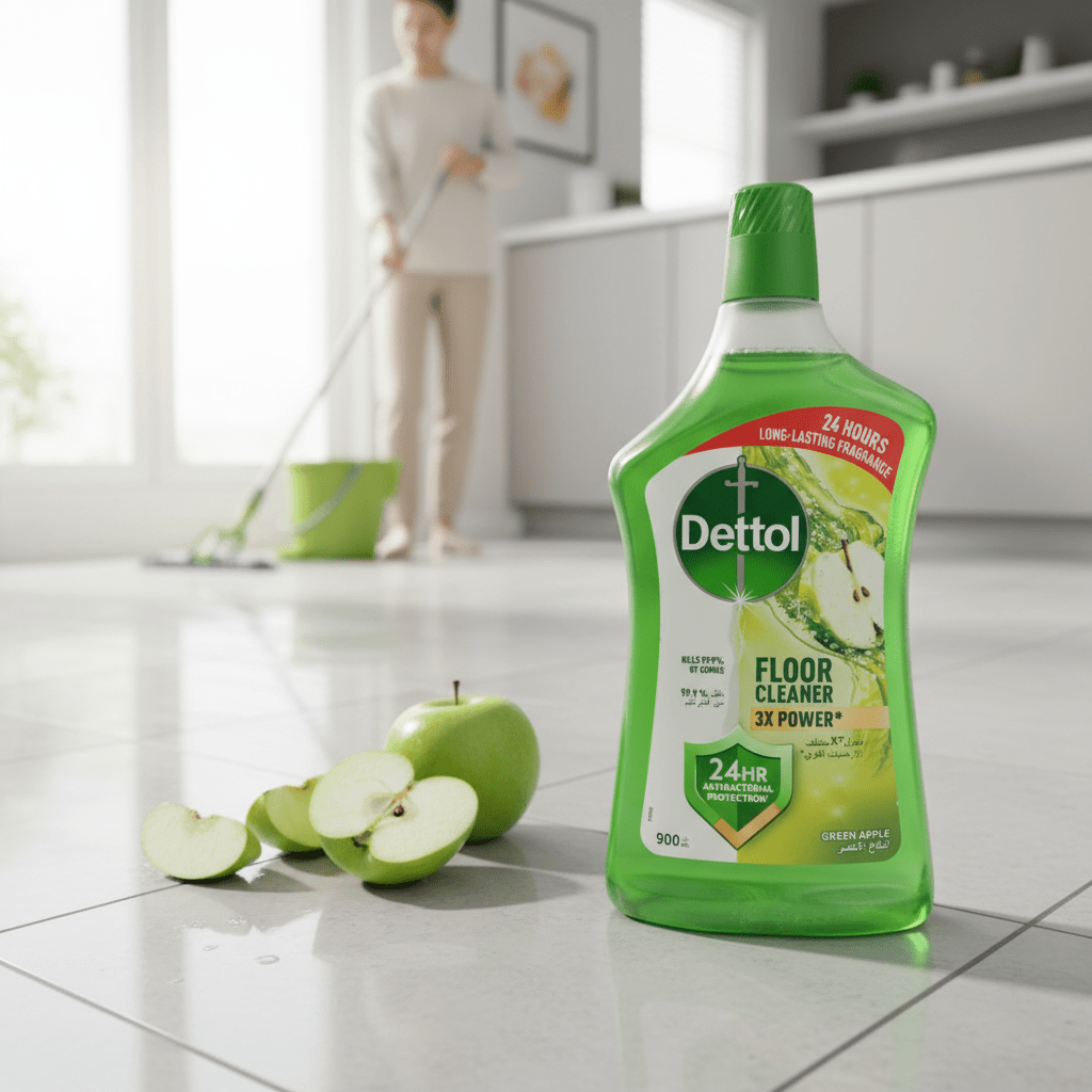 Dettol Green Apple Antibacterial Protection Power Floor Cleaner - 900 ml - Al Kabayel Discount CentreDettol Green Apple Antibacterial Protection Power Floor Cleaner - 900 mlHousehold CleaningDETTOLAl Kabayel Discount Centre