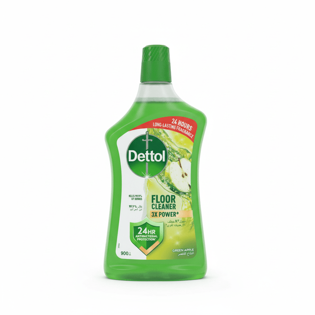 Dettol Green Apple Antibacterial Protection Power Floor Cleaner - 900 ml - Al Kabayel Discount CentreDettol Green Apple Antibacterial Protection Power Floor Cleaner - 900 mlHousehold CleaningDETTOLAl Kabayel Discount Centre