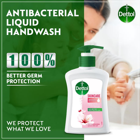 Dettol Skincare Liquid Handwash Pump, Rose & Sakura Blossom Scent, 200ml - Al Kabayel Discount CentreDettol Skincare Liquid Handwash Pump, Rose & Sakura Blossom Scent, 200mlHandwashDETTOLAl Kabayel Discount Centre