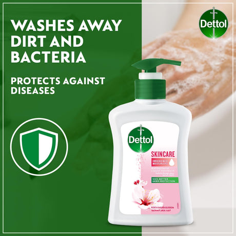 Dettol Skincare Liquid Handwash Pump, Rose & Sakura Blossom Scent, 200ml - Al Kabayel Discount CentreDettol Skincare Liquid Handwash Pump, Rose & Sakura Blossom Scent, 200mlHandwashDETTOLAl Kabayel Discount Centre