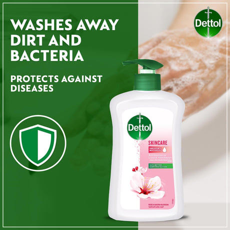 Dettol Skincare Liquid Handwash Pump, Rose & Sakura Blossom Scent, 400ml - Al Kabayel Discount CentreDettol Skincare Liquid Handwash Pump, Rose & Sakura Blossom Scent, 400mlHandwashDETTOLAl Kabayel Discount Centre