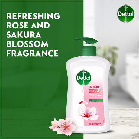 Dettol Skincare Liquid Handwash Pump, Rose & Sakura Blossom Scent, 400ml - Al Kabayel Discount CentreDettol Skincare Liquid Handwash Pump, Rose & Sakura Blossom Scent, 400mlHandwashDETTOLAl Kabayel Discount Centre