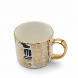 DH White Ceramic Mug with Golden Design & Handle — 350ml - Al Kabayel Discount CentreDH White Ceramic Mug with Golden Design & Handle — 350mlMugsDHAl Kabayel Discount Centre