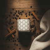 DH White Ceramic Mug with Golden Scallop Design & Gold Handle | 350ml - Al Kabayel Discount CentreDH White Ceramic Mug with Golden Scallop Design & Gold Handle | 350mlMugsDHAl Kabayel Discount Centre