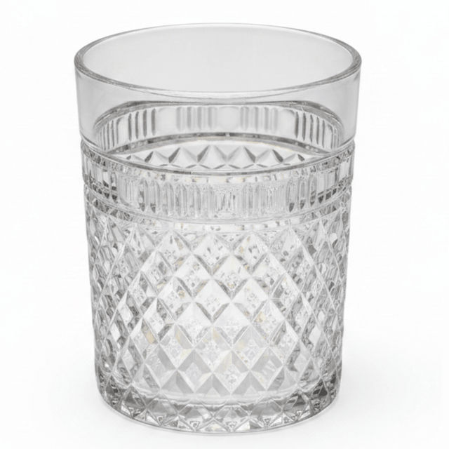 Diamond Cut Clear Acrylic Tumbler Glass - Elegant Crystal Pattern Drinkware for Home & Events 300ml - Al Kabayel Discount CentreDiamond Cut Clear Acrylic Tumbler Glass - Elegant Crystal Pattern Drinkware for Home & Events 300mlTumblersAKDCAl Kabayel Discount Centre