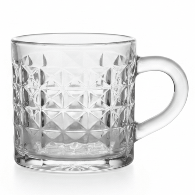 Diamond Cut Crystal Glass Mug — 200ml | Elegant Geometric Glassware - Al Kabayel Discount CentreDiamond Cut Crystal Glass Mug — 200ml | Elegant Geometric GlasswareMugsAKDCAl Kabayel Discount Centre