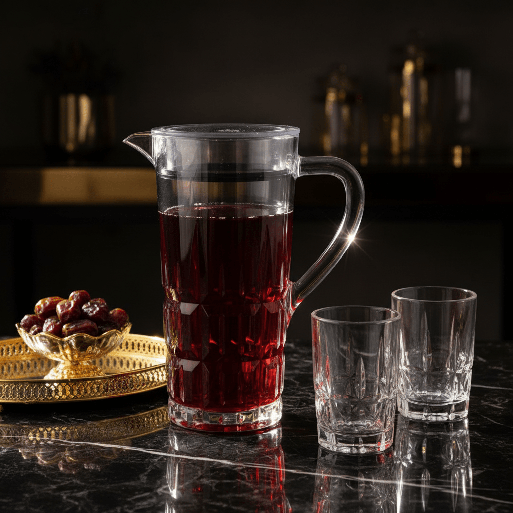 Diamond Cut Luxury Clear Acrylic Beverage Jug with Elegant Crystal Style Finish – 1.8 Litre - Al Kabayel Discount CentreDiamond Cut Luxury Clear Acrylic Beverage Jug with Elegant Crystal Style Finish – 1.8 LitreJugsAKDCAl Kabayel Discount Centre