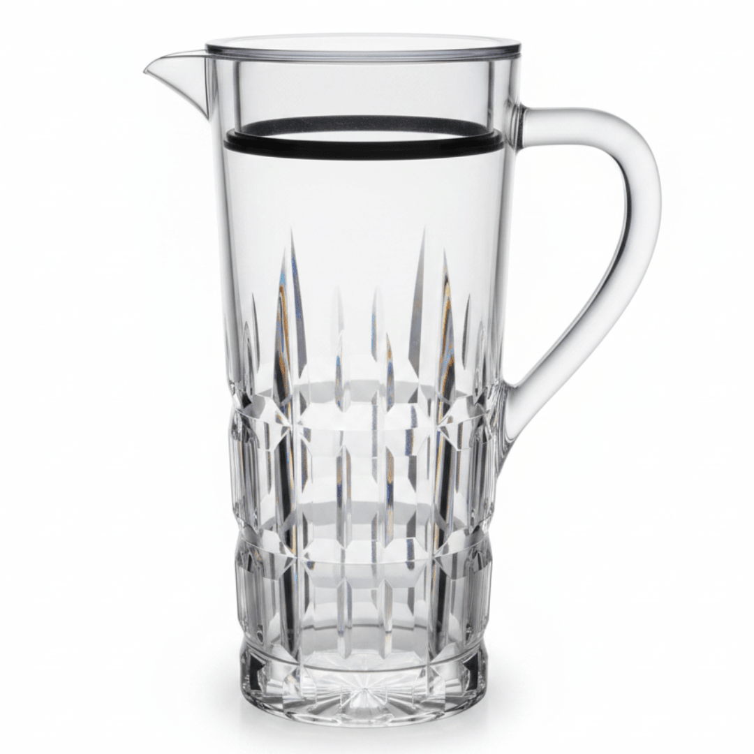 Diamond Cut Luxury Clear Acrylic Beverage Jug with Elegant Crystal Style Finish – 1.8 Litre - Al Kabayel Discount CentreDiamond Cut Luxury Clear Acrylic Beverage Jug with Elegant Crystal Style Finish – 1.8 LitreJugsAKDCAl Kabayel Discount Centre