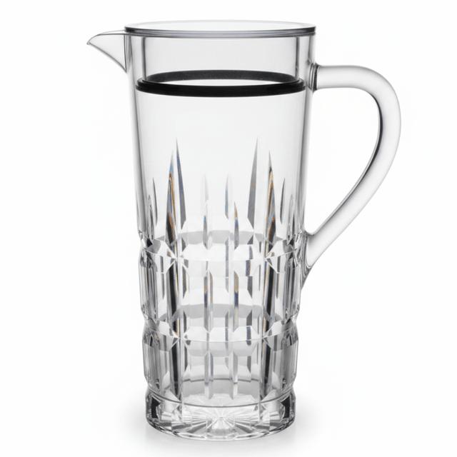 Diamond Cut Luxury Clear Acrylic Beverage Jug with Elegant Crystal Style Finish – 1.8 Litre - Al Kabayel Discount CentreDiamond Cut Luxury Clear Acrylic Beverage Jug with Elegant Crystal Style Finish – 1.8 LitreJugsAKDCAl Kabayel Discount Centre