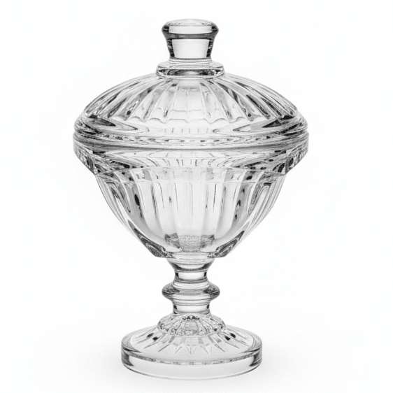 Diamond Footed Glass Candy Bowl – Elegant Raised Glass Bowl for Candy, Desserts & Table Display 18×18 cm - Al Kabayel Discount CentreDiamond Footed Glass Candy Bowl – Elegant Raised Glass Bowl for Candy, Desserts & Table Display 18×18 cmBowlsDIAMONDAl Kabayel Discount Centre