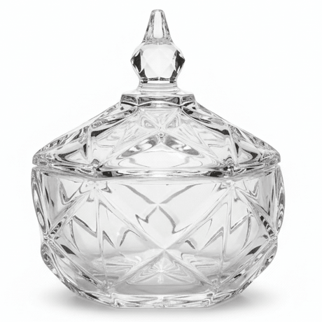 Diamond Premium Glass Sugar Bowl with Lid Elegant Tabletop Sugar and Candy Container 12 x 12 cm - Al Kabayel Discount CentreDiamond Premium Glass Sugar Bowl with Lid Elegant Tabletop Sugar and Candy Container 12 x 12 cmJars & Food SaversDIAMONDAl Kabayel Discount Centre