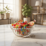 Diamond Round Glass Candy Pot – Classic Decorative Glass Jar for Candy, Treats & Storage 18 cm - Al Kabayel Discount CentreDiamond Round Glass Candy Pot – Classic Decorative Glass Jar for Candy, Treats & Storage 18 cmBowlsDIAMONDAl Kabayel Discount Centre
