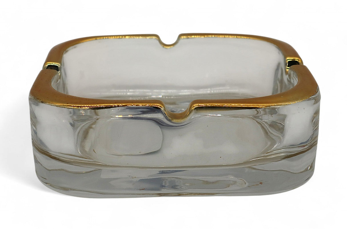 DIAMONDS Square Glass Ashtray with Elegant Golden Border – Luxury Smoking Accessory & Decorative Tablepiece – 12×4 cm - Al Kabayel Discount CentreDIAMONDS Square Glass Ashtray with Elegant Golden Border – Luxury Smoking Accessory & Decorative Tablepiece – 12×4 cmHome Décor AccentsDIAMONDSAl Kabayel Discount Centre