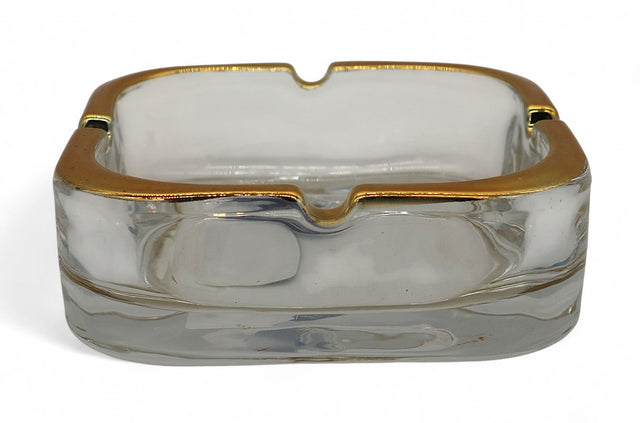 DIAMONDS Square Glass Ashtray with Elegant Golden Border – Luxury Smoking Accessory & Decorative Tablepiece – 12×4 cm - Al Kabayel Discount CentreDIAMONDS Square Glass Ashtray with Elegant Golden Border – Luxury Smoking Accessory & Decorative Tablepiece – 12×4 cmHome Décor AccentsDIAMONDSAl Kabayel Discount Centre